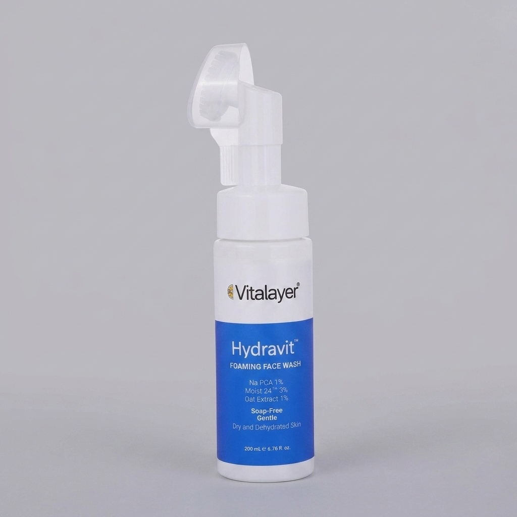 فوم شست‌وشوی صورت ویتالیر مدل Hydravit مناسب برای پوست خشک حجم 200 میلی‌لیتر